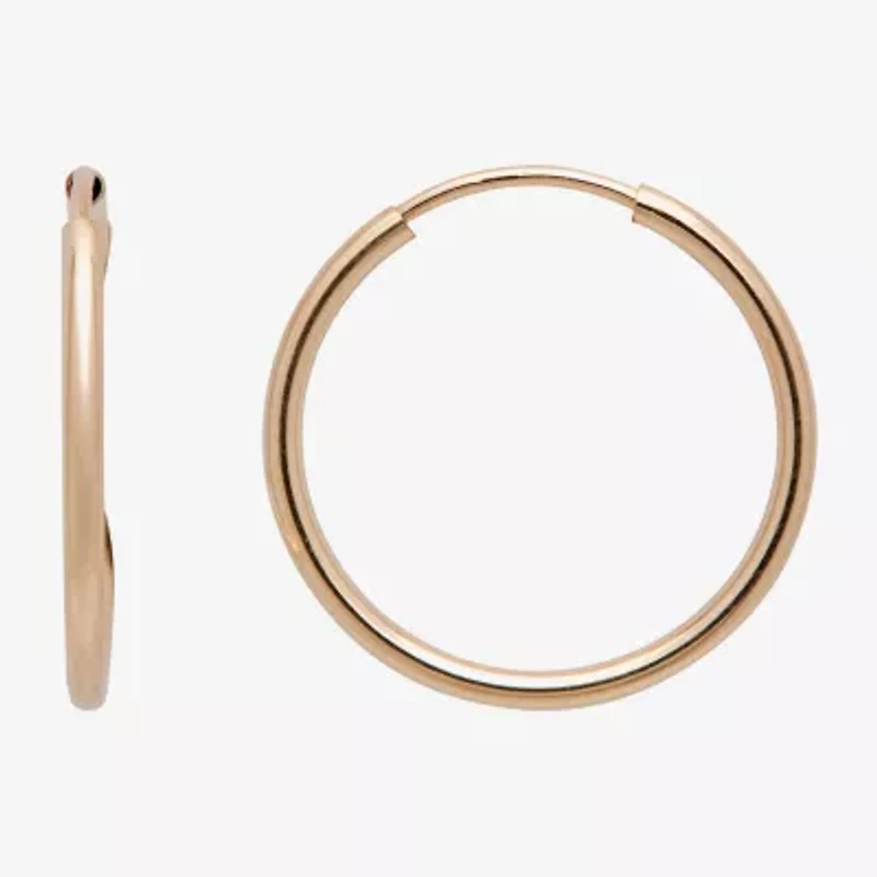 Gold Theory Womens Round Pair Earring Set