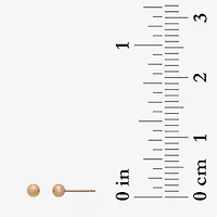 Gold Theory Womens Round Pair Earring Set