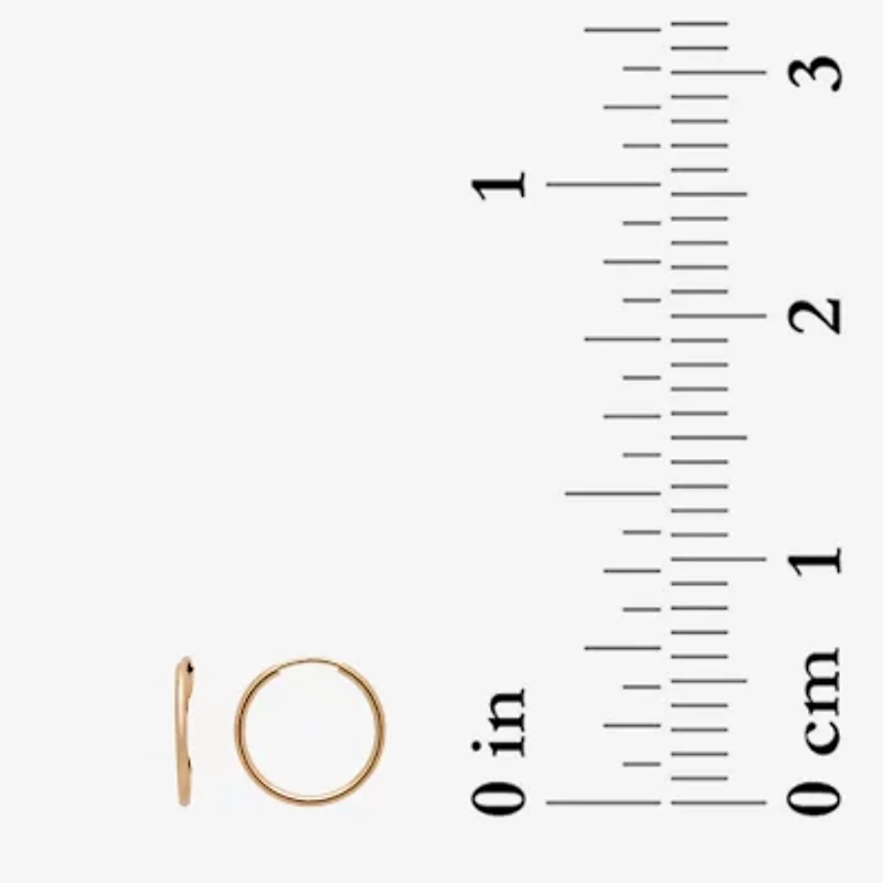 Gold Theory Womens Cubic Zirconia Round Pair Earring Set