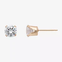 Gold Theory Womens Cubic Zirconia Round 3 Pair Earring Set