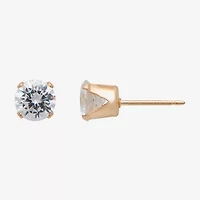 Gold Theory Womens Cubic Zirconia Round 3 Pair Earring Set