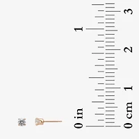 Gold Theory Womens Cubic Zirconia Round 3 Pair Earring Set