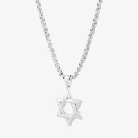 Limited Quantities! Star Of David Womens Sterling Silver Star 24 Inch Pendant Necklace