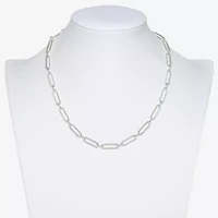 Mixit Womens Stainless Steel Hypoallergenic 18 Inch Paperclip Chain Necklace