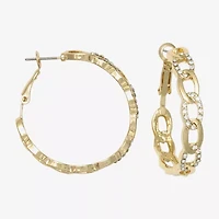Bold Elements Womens 38mm Hoop Earrings