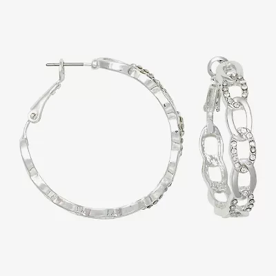 Bold Elements Womens 38mm Hoop Earrings