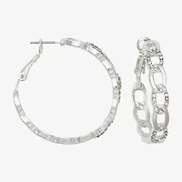 Bold Elements Womens 38mm Hoop Earrings