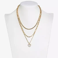 Mixit Womens Cubic Zirconia Hypoallergenic 21 Inch Strand Necklace