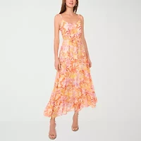MSK Womens Sleeveless Floral Maxi Dress