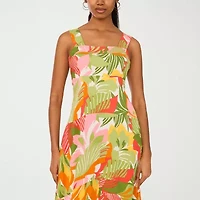 MSK Womens Sleeveless Floral Maxi Dress
