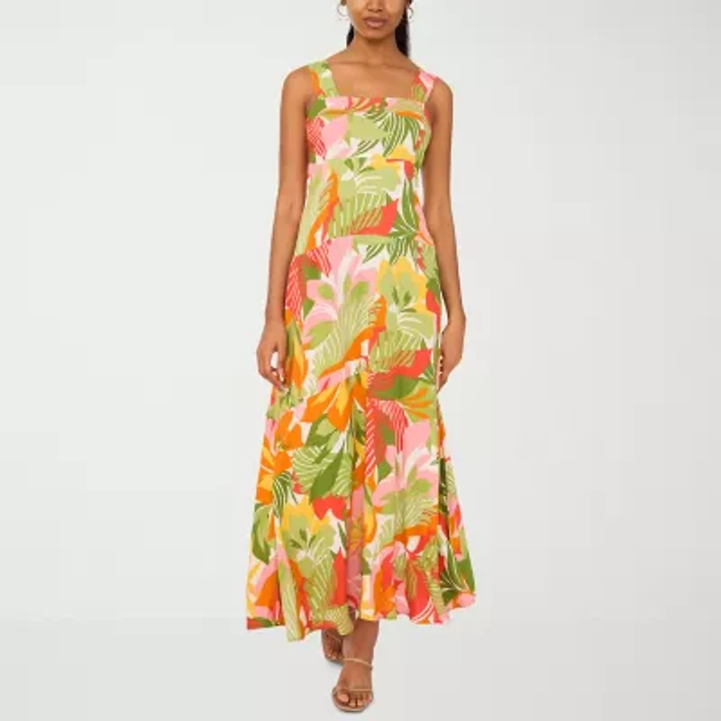 MSK Womens Sleeveless Floral Maxi Dress