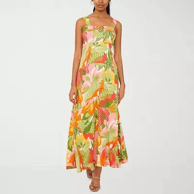 MSK Womens Sleeveless Floral Maxi Dress