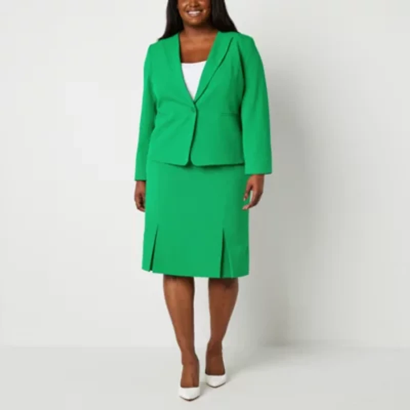 Black Label by Evan-Picone Womens Plus Suit Skirt