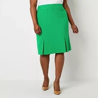 Black Label by Evan-Picone Womens Plus Suit Skirt