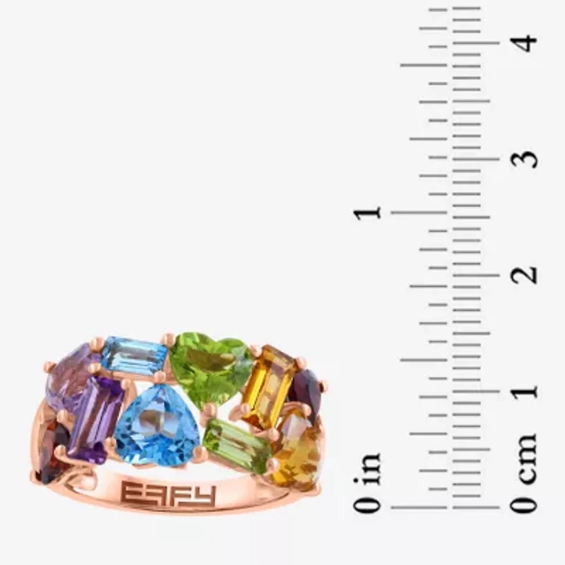 Effy Final Call Womens Genuine Multi Color 14K Rose Gold Cocktail Ring