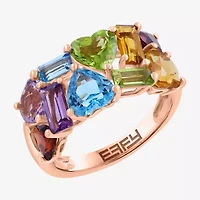 Effy Final Call Womens Genuine Multi Color 14K Rose Gold Cocktail Ring