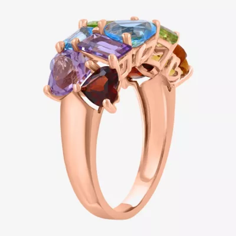 Effy Final Call Womens Genuine Multi Color 14K Rose Gold Cocktail Ring