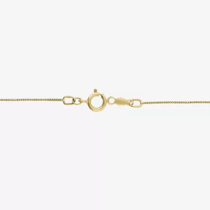 (G/Si2) Womens 1/2 CT. T.W. Lab Grown White Diamond 10K Gold Cross 18 Inch Pendant Necklace