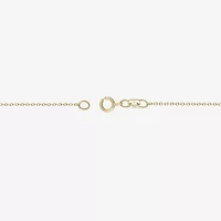 G/Si2) Womens 1/ CT. T.W. Lab Grown White Diamond 10K Gold Cross 18 Inch Pendant Necklace