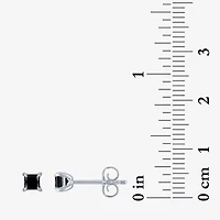 1/2 CT. T.W. Natural Black Diamond 10K White Gold 4mm Stud Earrings