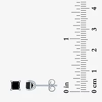 1 CT. T.W. Natural Black Diamond 10K White Gold 5mm Stud Earrings