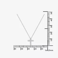 Diamonart Womens Cubic Zirconia Sterling Silver Cross 2-pc. Jewelry Set