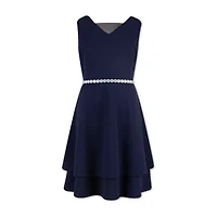 Speechless Big Kid Girls Embellished Sleeveless Skater Dress