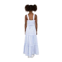Speechless Big Girls Sleeveless Striped Maxi Dress