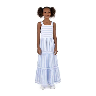 Speechless Big Girls Sleeveless Striped Maxi Dress