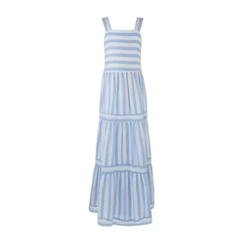 Speechless Big Kid Girls Sleeveless Striped Maxi Dress
