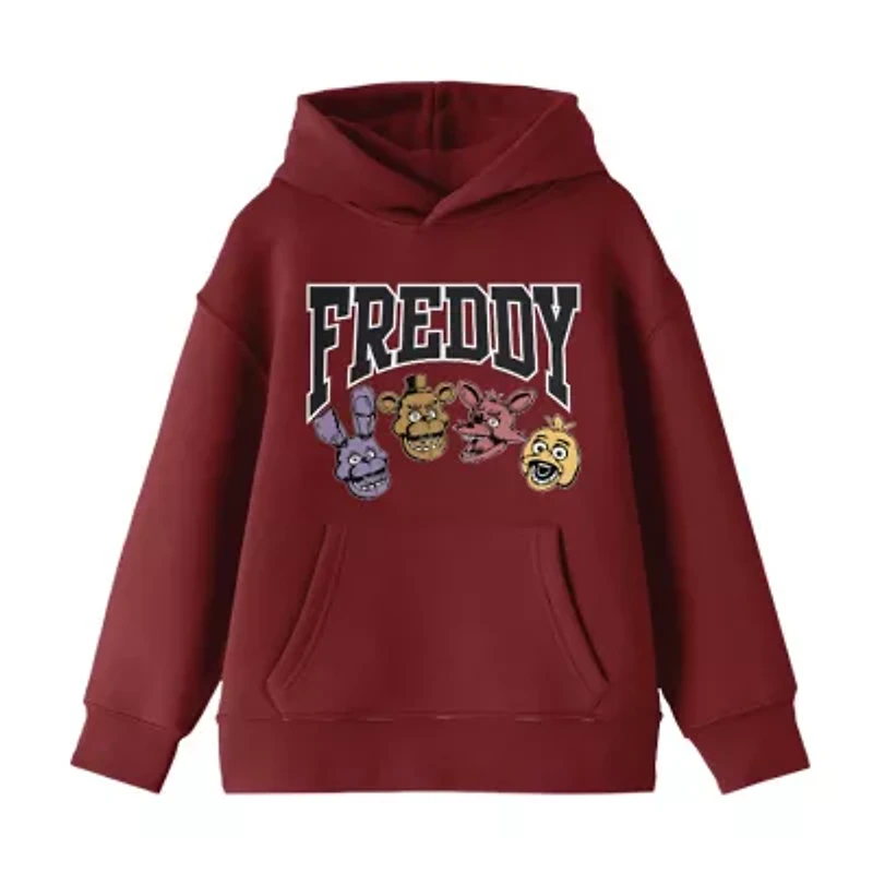 Little & Big Kid Boys Long Sleeve Five Nights at Freddys Fleece Hoodie