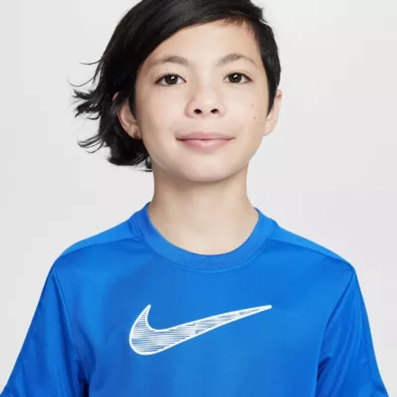 Nike Dri-Fit Trophy Big Kid Unisex Crew Neck Short Sleeve Regular Fit Graphic T-Shirt