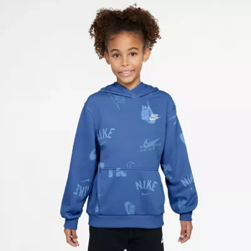 Nike Club Big Kid Unisex Long Sleeve Active Hoodie