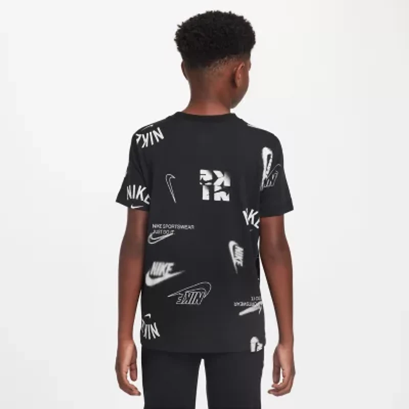 Nike Club Big Kid Unisex Crew Neck Short Sleeve Regular Fit Graphic T-Shirt
