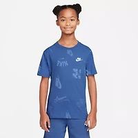 Nike Club Big Kid Unisex Crew Neck Short Sleeve Regular Fit Graphic T-Shirt