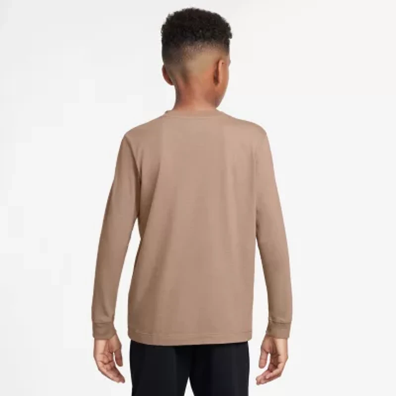 Nike Futura Big Kid Unisex Crew Neck Long Sleeve Active T-Shirt