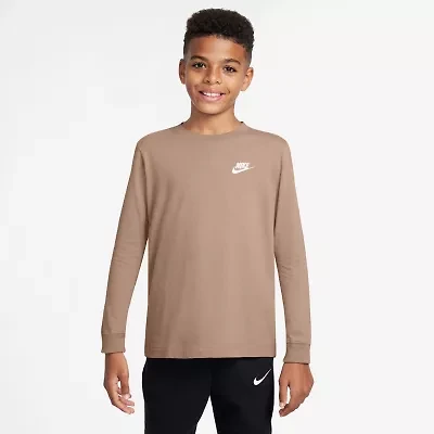 Nike Futura Big Kid Unisex Crew Neck Long Sleeve Active T-Shirt