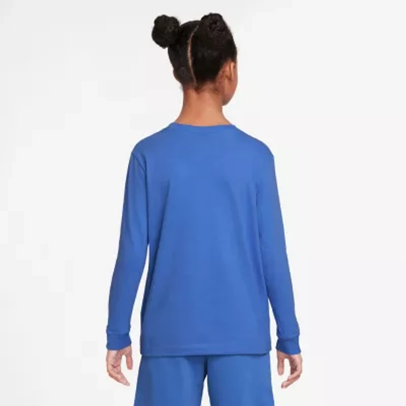 Nike Futura Big Kid Unisex Crew Neck Long Sleeve Active T-Shirt