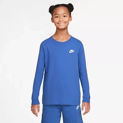 Nike Futura Big Kid Unisex Crew Neck Long Sleeve Active T-Shirt