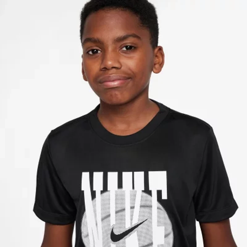 Nike Dri-Fit Big Kid Unisex Crew Neck Short Sleeve Regular Fit Graphic T-Shirt