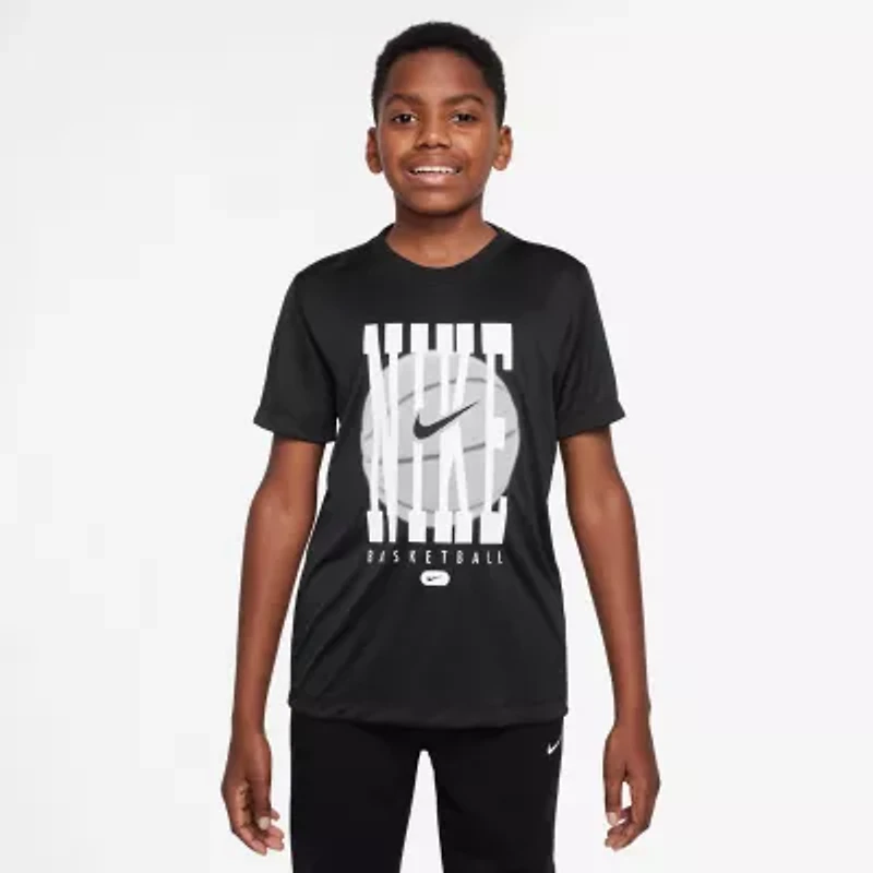 Nike Dri-Fit Big Kid Unisex Crew Neck Short Sleeve Regular Fit Graphic T-Shirt