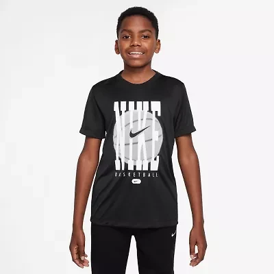 Nike Dri-Fit Big Kid Unisex Crew Neck Short Sleeve Regular Fit Graphic T-Shirt