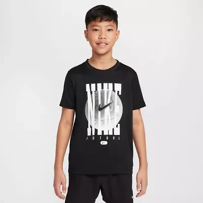 Nike Big Kid Unisex Crew Neck Short Sleeve Regular Fit Graphic T-Shirt