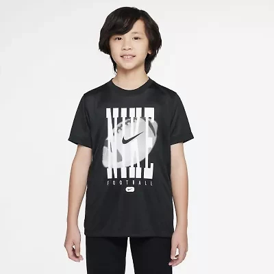 Nike Dri-Fit Big Kid Unisex Crew Neck Short Sleeve Regular Fit Graphic T-Shirt
