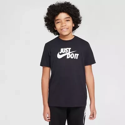 Nike Big Kid Unisex Crew Neck Short Sleeve Regular Fit Graphic T-Shirt