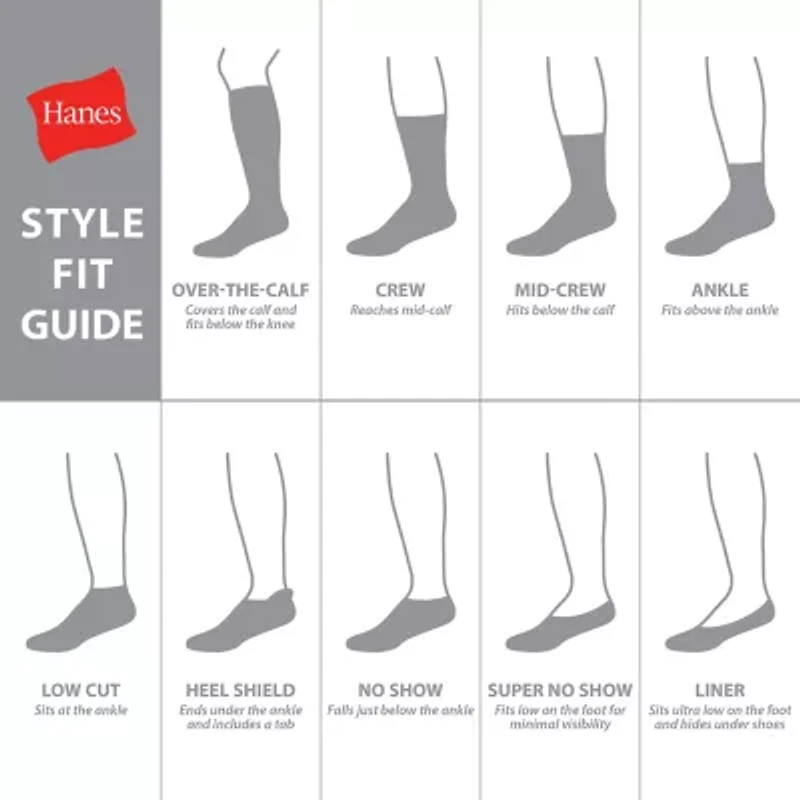 Hanes Ultimate Mens Multi-Pack 12 Pair Low Cut Socks