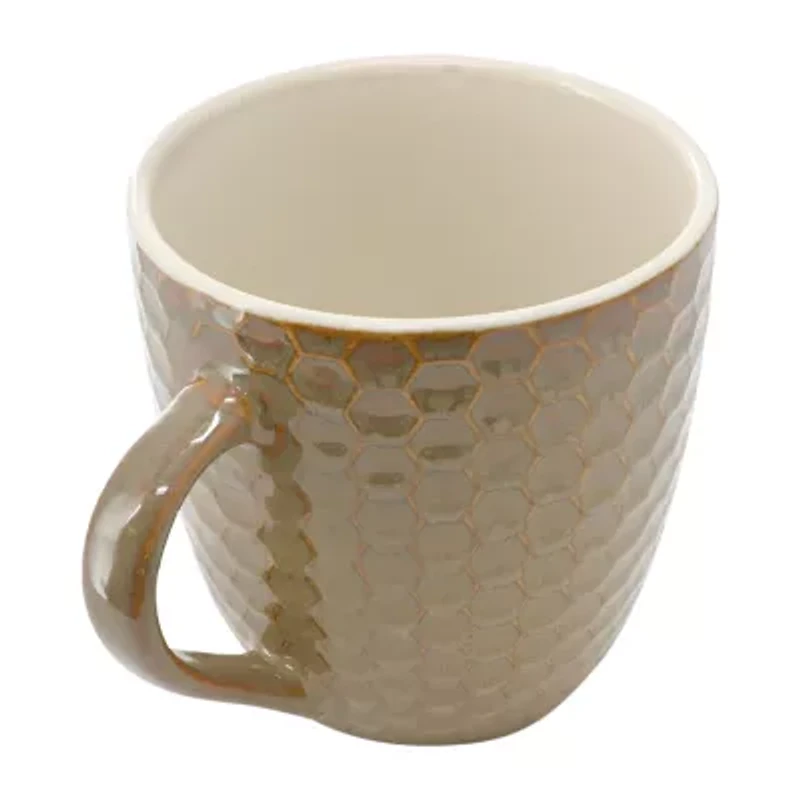 Elama Honeysuckle 6 Piece Assorted 6-pc. Geometric Coffee Mug