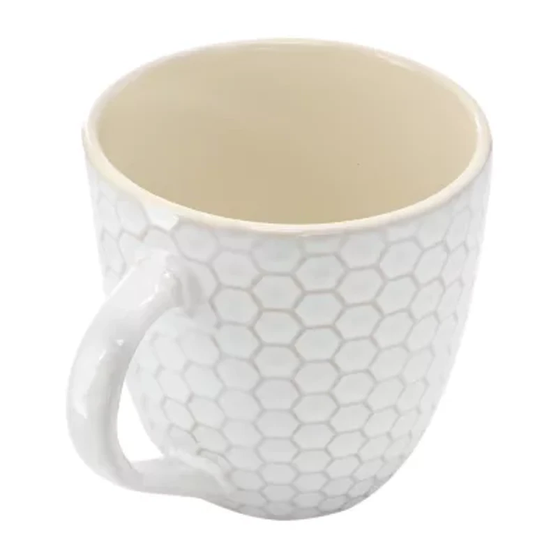 Elama Honey Bee 6 Piece Assorted 6-pc. Geometric Coffee Mug