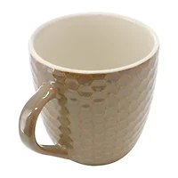 Elama Honey Bee 6 Piece Assorted 6-pc. Geometric Coffee Mug