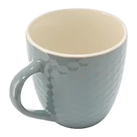 Elama Honeycomb 6 Piece Turquoise 6-pc. Geometric Coffee Mug